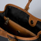 TESS Leather Top Handle Bag - Black