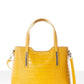 Leather Top Handle Bag 3014 - Yellow