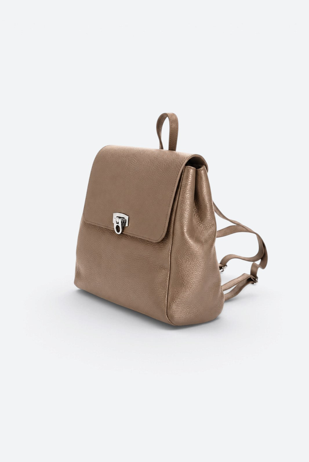 LYRA Leather Backpack - Taupe