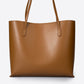 VALERIA Leather Top Handle Bag - Cognac