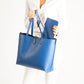 ELLA Leather Tote Bag - Bluette