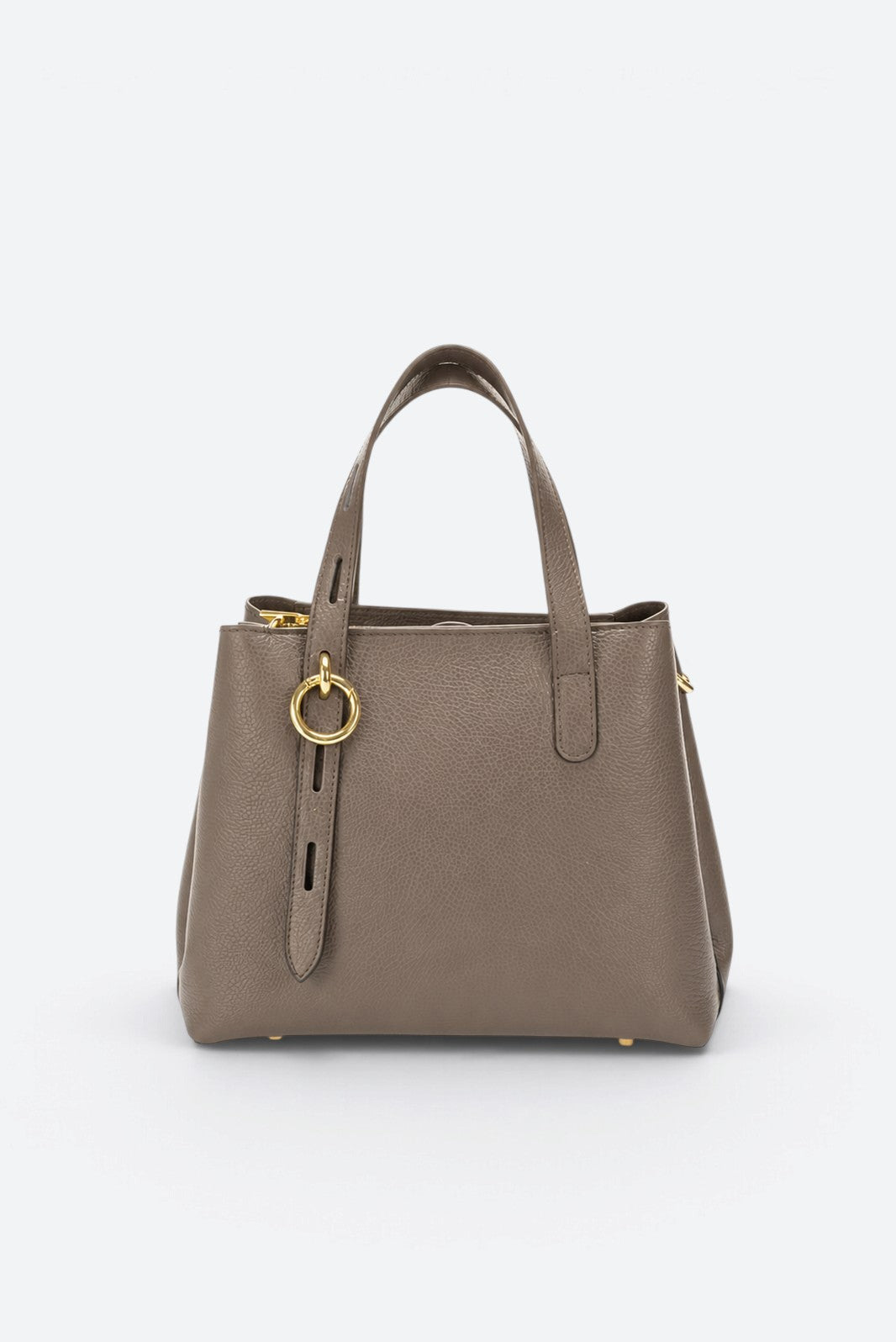 EMILY Leather Top Handle Bag - Fango