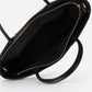 GINEVRA Leather Top Handle Bag - Black