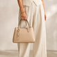 EMILY Leather Top Handle Bag - Taupe