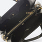 ORIETTA Leather Top Handle Bag - Black