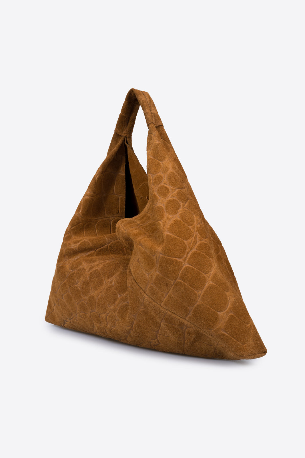 TATIANA Leather Top Handle Bag - Cuoio