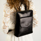 Leather Backpack 1028 - Black