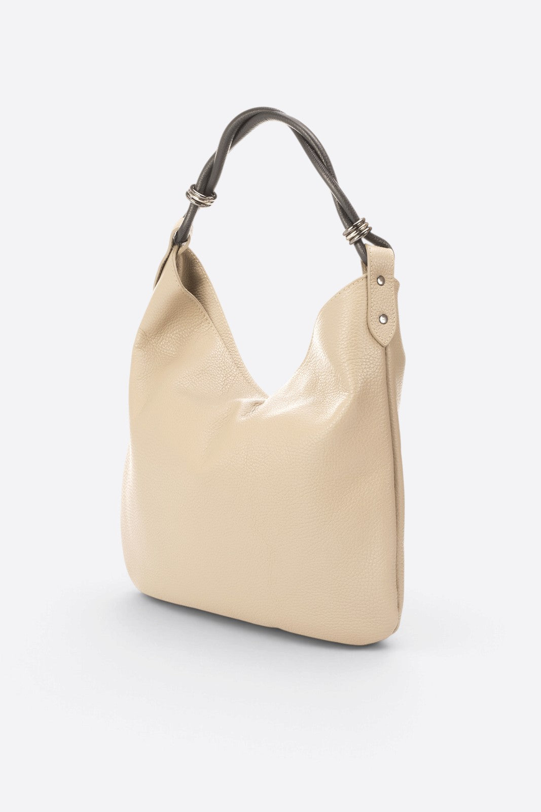 NORA Leather Top Handle Bag - Taupe