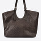VERONICA Leather Top Handle Bag - Dark Brown