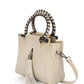 Leather Top Handle Bag 2257 - Taupe