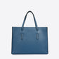 JENNA Leather Top Handle Bag - Blue