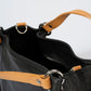 AZALEA Leather Top Handle Bag - Black
