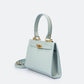DALIA Leather Top Handle Bag - Cielo