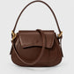 EDNA Leather Shoulder Bag - Brown