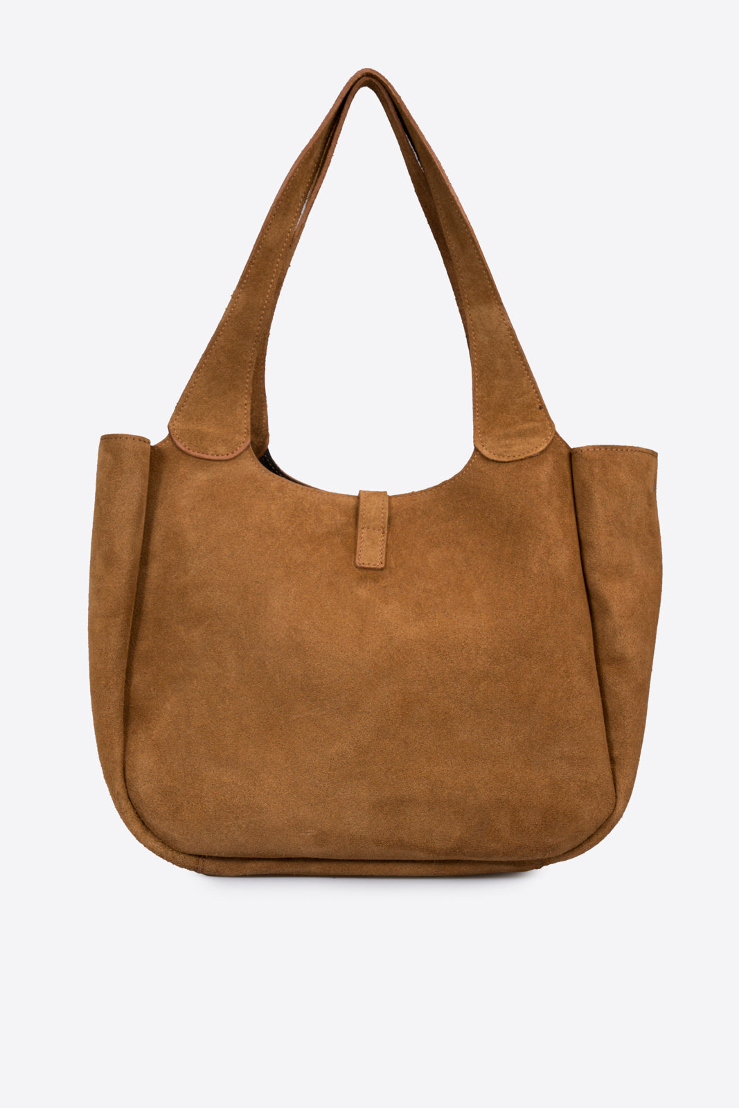 AMELIE Leather Top Handle Bag - Brown