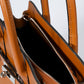 GRETA Leather Top Handle Bag - Cognac