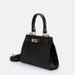 DALIA Leather Top Handle Bag - Nero