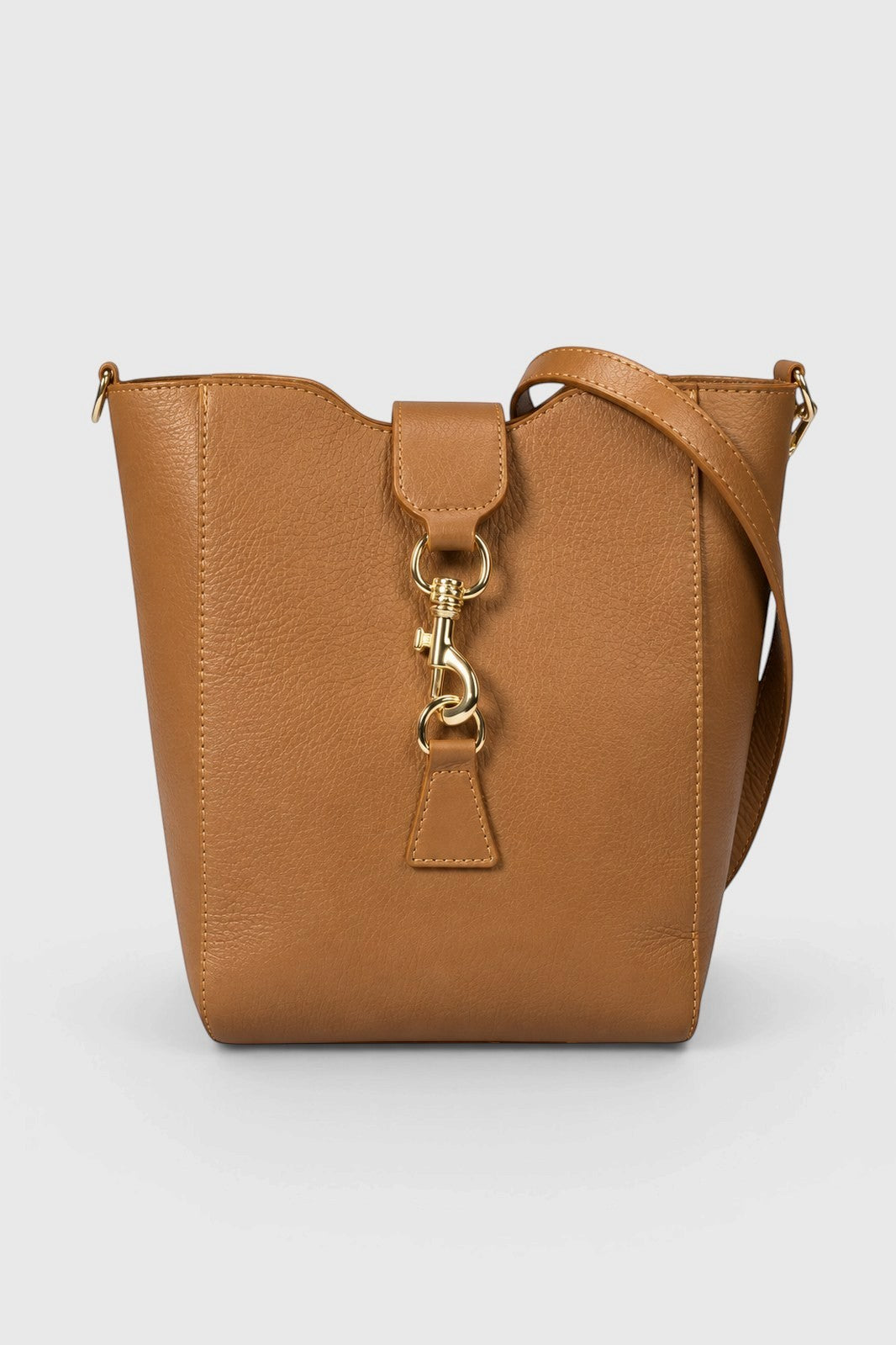 REINA Leather Crossbody Bag - Cognac