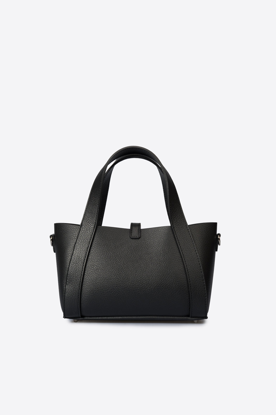 GAIA Leather Top Handle Bag - Black
