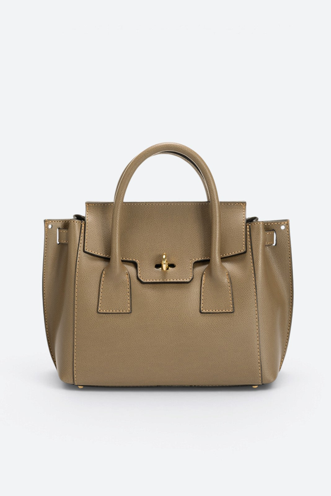RUTH Leather Top Handle Bag - Fango