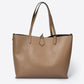 NIOBE Leather Tote Bag - Taupe