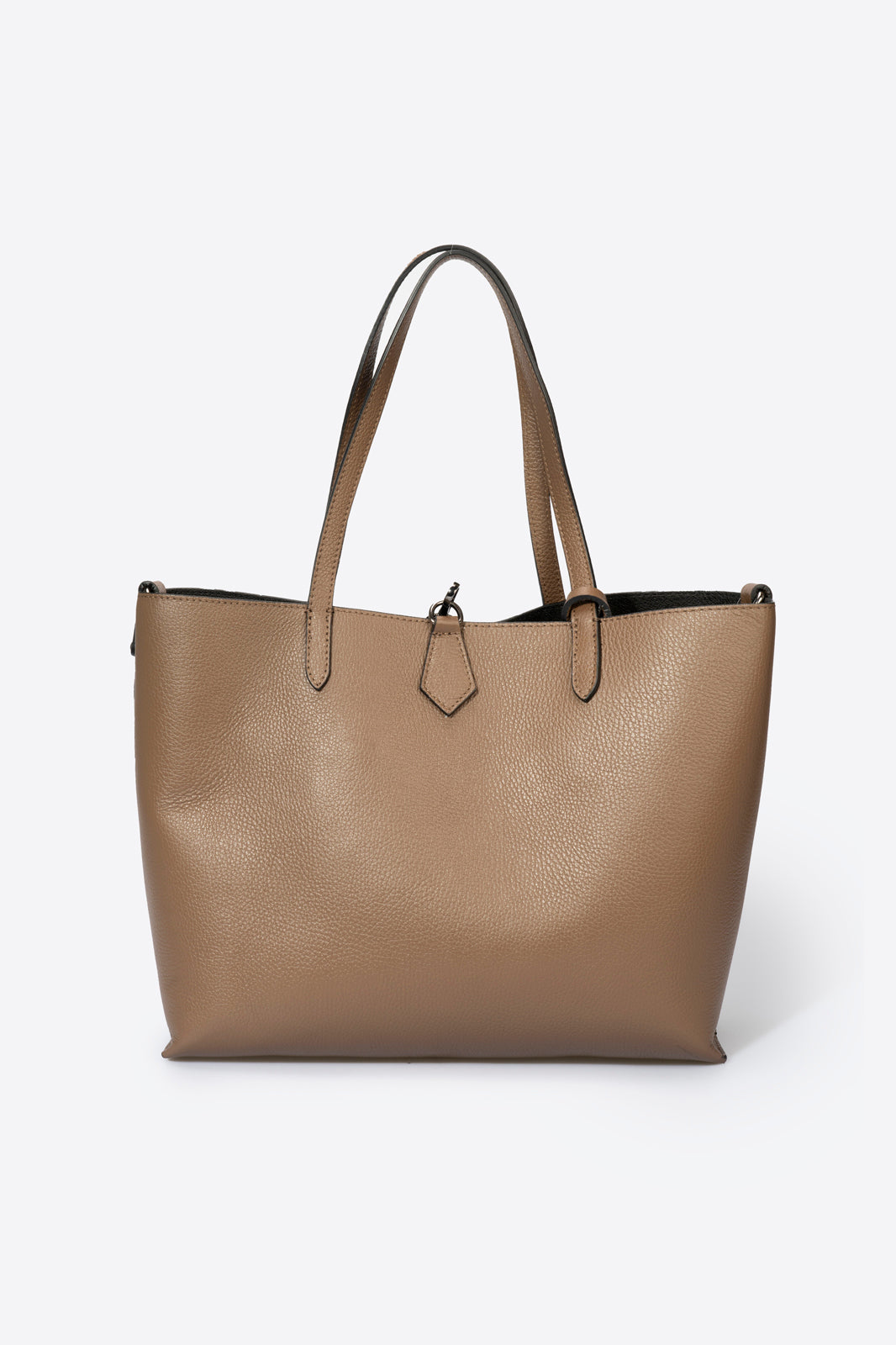 NIOBE Leather Tote Bag - Taupe