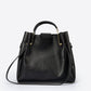 DIONE Leather Top Handle Bag - Nero