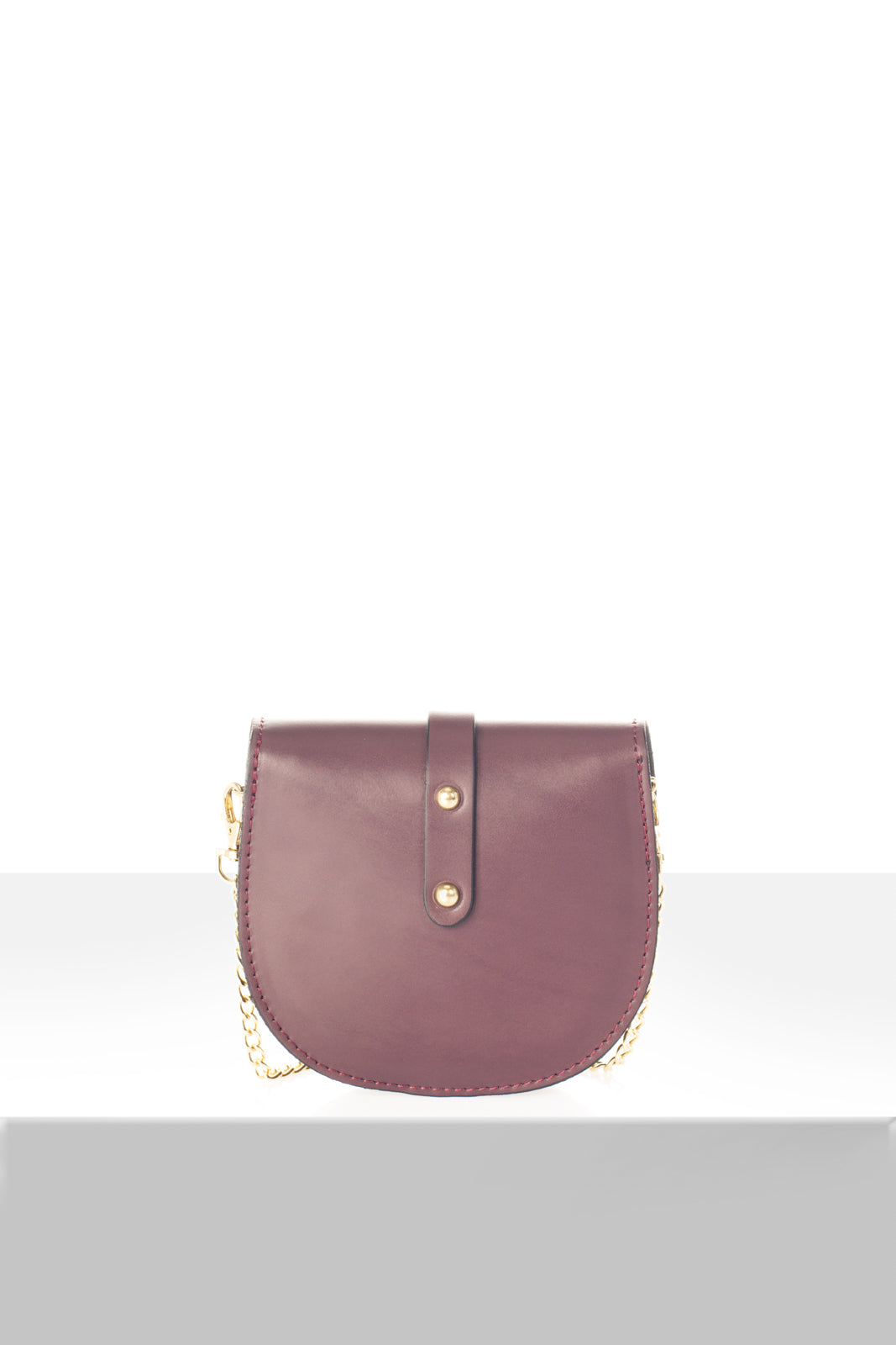 Leather Crossbody Bag 7006 - Bordo