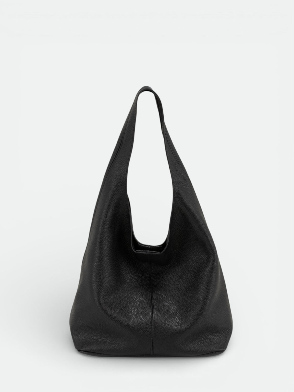 NADIA Leather Top Handle Bag - Black