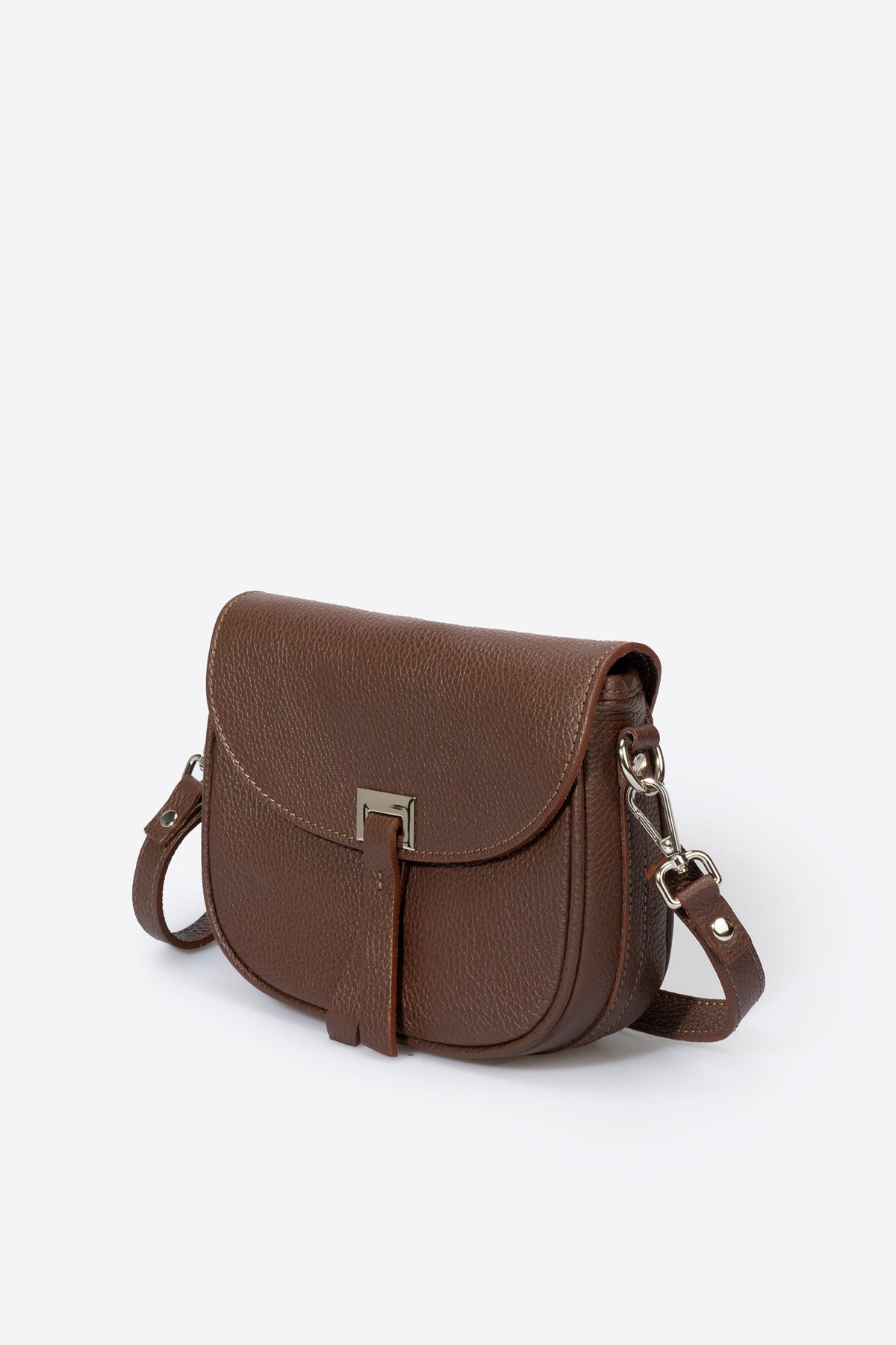BELA Leather Crossbody Bag - Brown