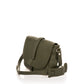 Leather Shoulder Bag 7118 - Olive