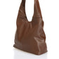 Leather Shoulder Bag 6933 - Brown