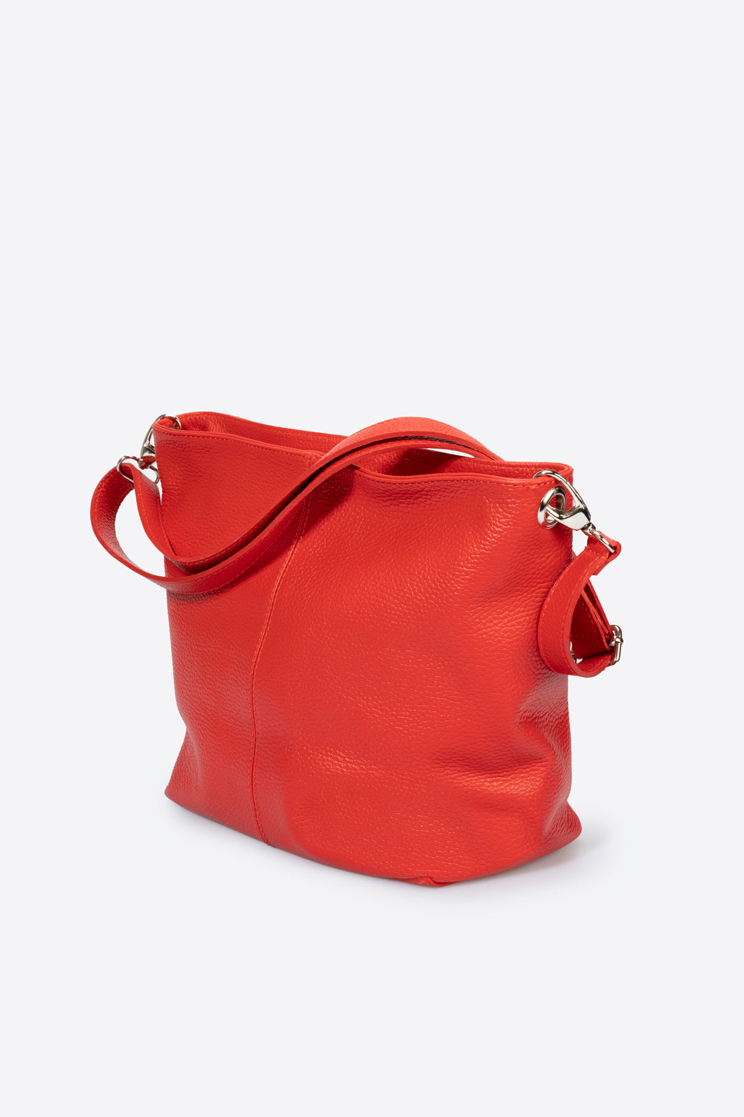 CORINNE Leather Shoulder Bag - Red