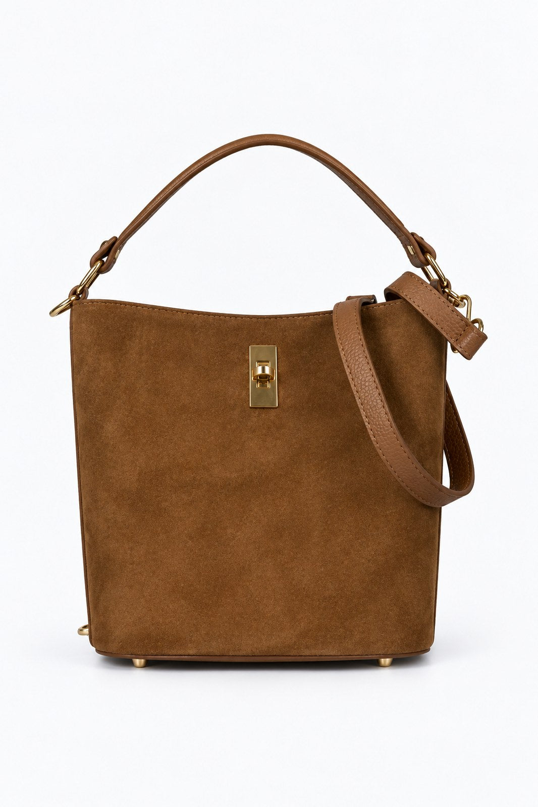 VERDIANA Leather Top Handle Bag - Cuoio