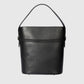 MYRTO Leather Top Handle Bag - Black