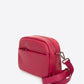 Leather Crossbody Bag 3478 - Fuxia