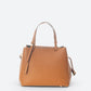 ORIETTA Leather Top Handle Bag - Cognac