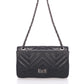 Leather Crossbody Bag SC19032 - Black