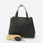 EMILY Leather Top Handle Bag - Black