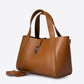 GAIA Leather Top Handle Bag - Cognac