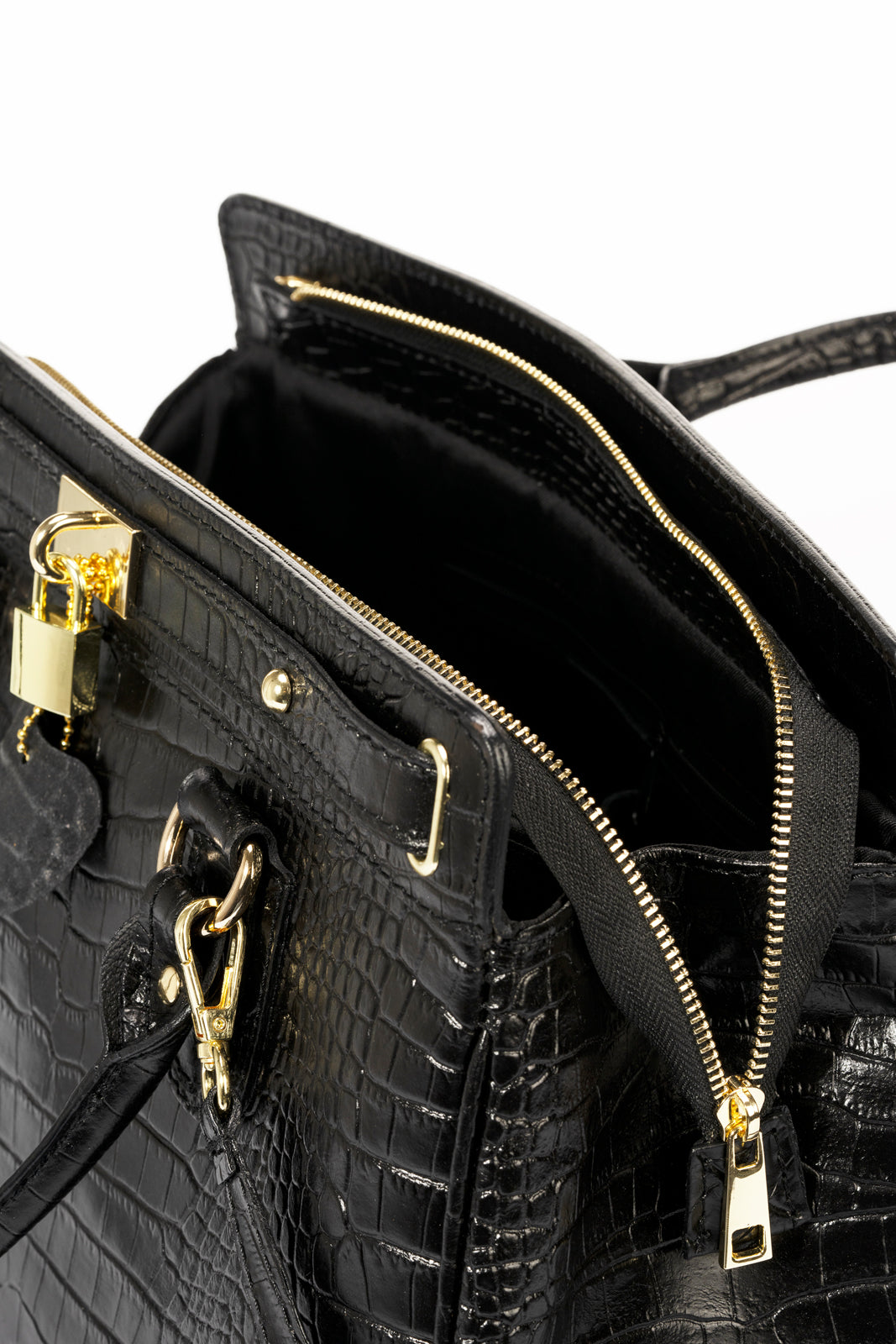 SAGE Leather Top Handle Bag - Black