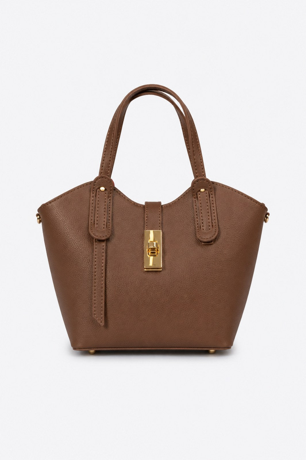 IOLANDA Leather Top Handle Bag - Brown
