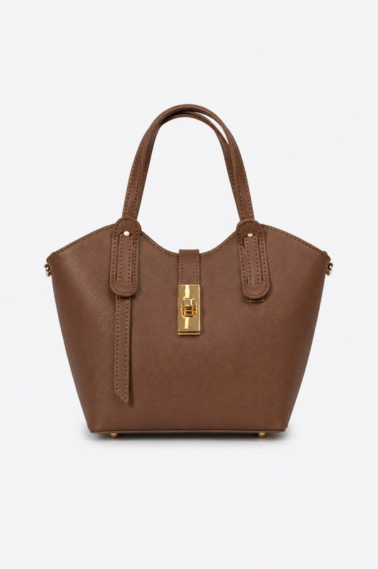 IOLANDA Leather Top Handle Bag - Brown