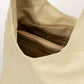 Leather Shoulder Bag 6933 - Beige