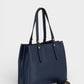 Leather Top Handle Bag 1199 - Blue