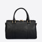 MIRIAM Leather Top Handle Bag - Black