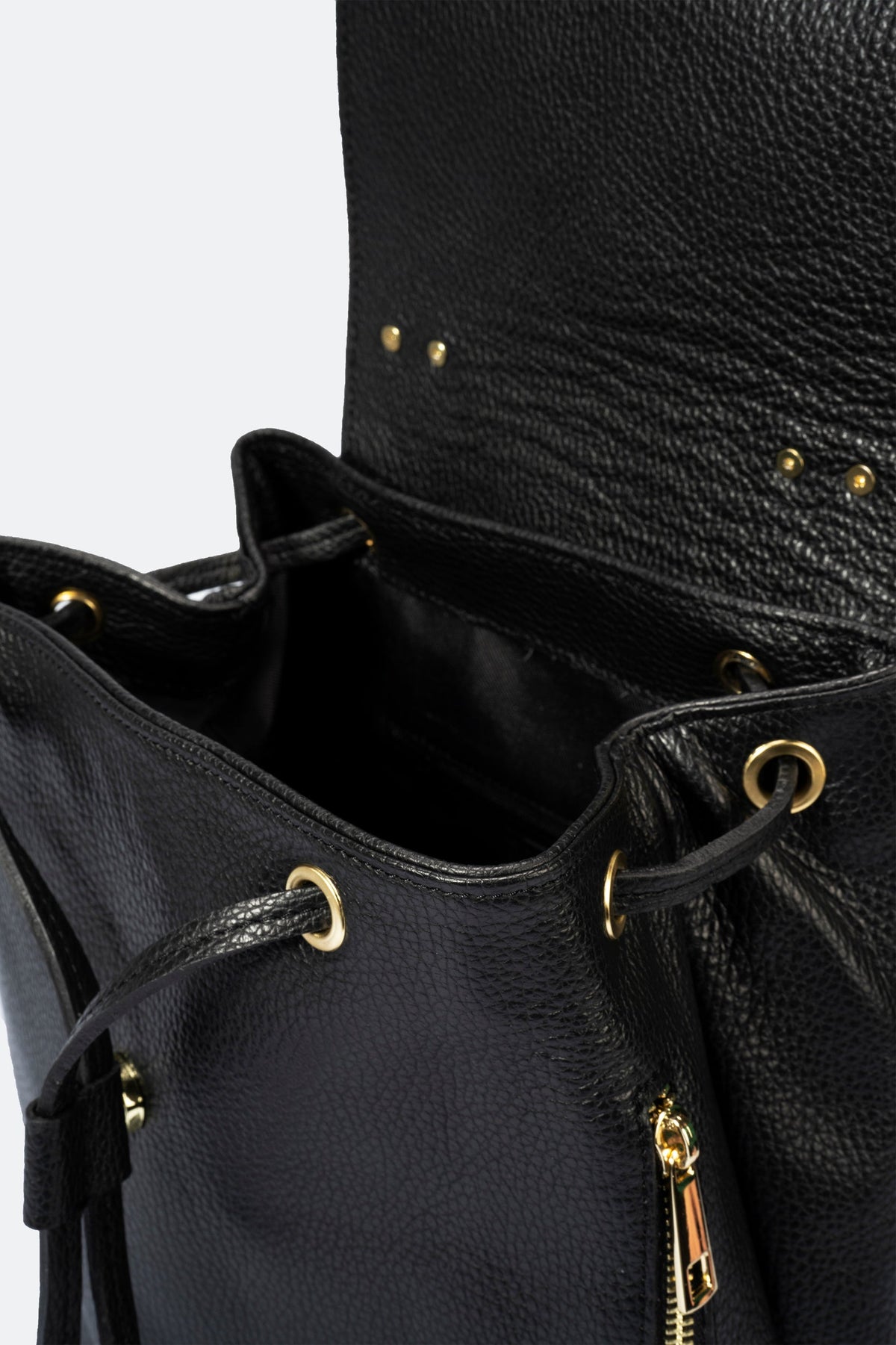 MAEVE Leather Backpack - Black