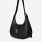PORZIA Leather Top Handle Bag - Black