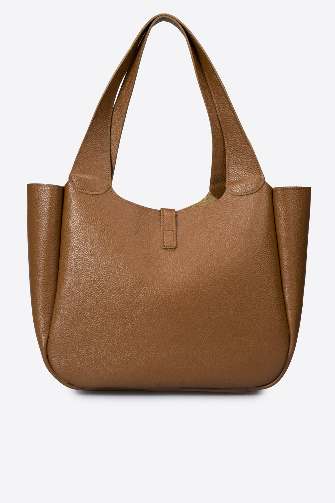 ODILE Leather Top Handle Bag - Cuoio