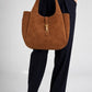 AMELIE Leather Top Handle Bag - Cognac